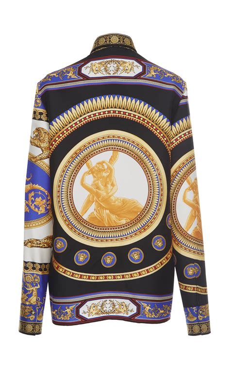 blue versace shirt|versace long sleeve t shirts.